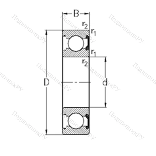 Подшипник шариковый радиальный 61804-2RSR от производителя  NKE