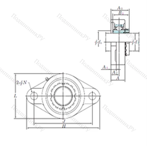Подшипниковый узел шариковый радиальный UKFLX 05