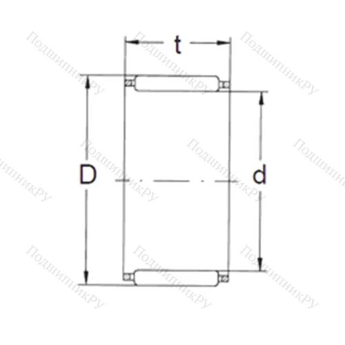Подшипник игольчатый радиальный K 16X 20X 17