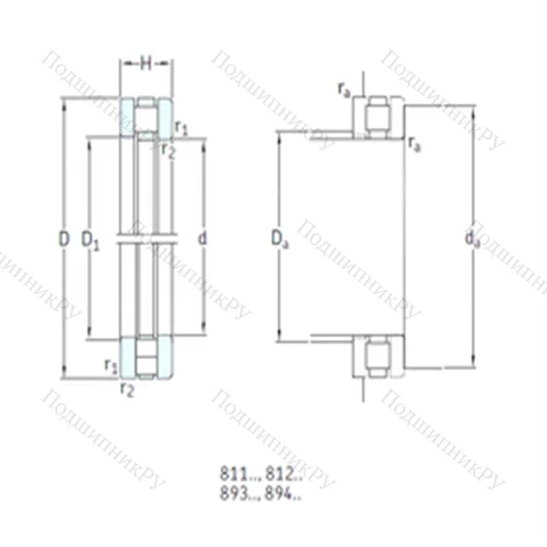 Подшипник роликовый упорный 89412TN от производителя  SKF Подшипник роликовый упорный 89412TN от производителя  SKF