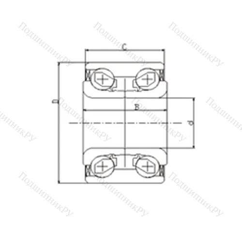 Подшипник шариковый радиально-упорный IJ 131032 от производителя  ILJIN
