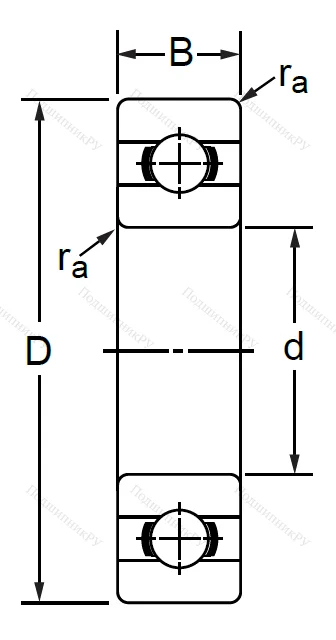 Дюймовый шариковый подшипник RLS 11 (LJ 1.3/8) в Калининграде