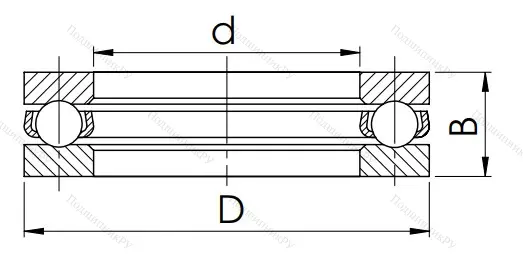 Упорный шариковый подшипник 8108 (51108) в Калининграде