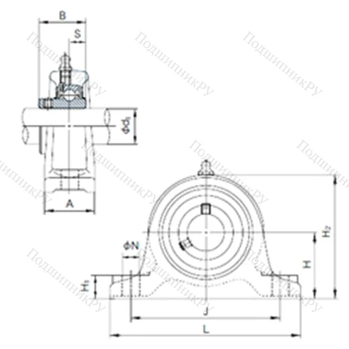 Подшипниковый узел шариковый радиальный UCIP 317 от производителя  NACHI Подшипниковый узел шариковый радиальный UCIP 317 от производителя  NACHI