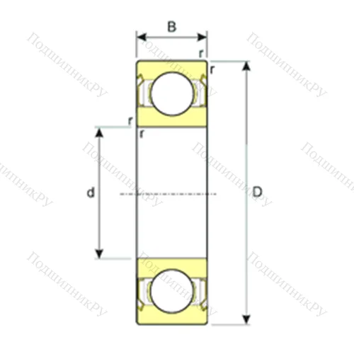 Подшипник шариковый радиальный SS 619/4-ZZ от производителя  ISB Подшипник шариковый радиальный SS 619/4-ZZ от производителя  ISB