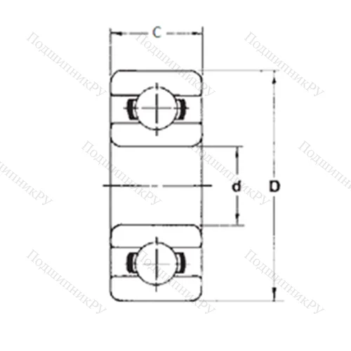 Подшипник шариковый радиальный 77R 24 от производителя  FBJ