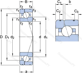 Подшипник 7007 CE/P 4AL 1 в Калининграде