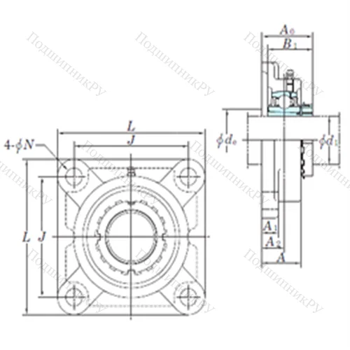 Подшипниковый узел шариковый радиальный UKF 213