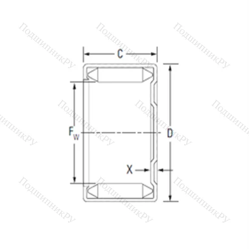 Подшипник игольчатый радиальный M 24201