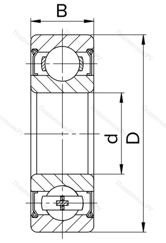 Шариковый однорядный подшипник 6-80105 С17 в Калининграде