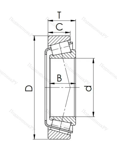 Конический роликовый подшипник 27312 (31312) в Калининграде