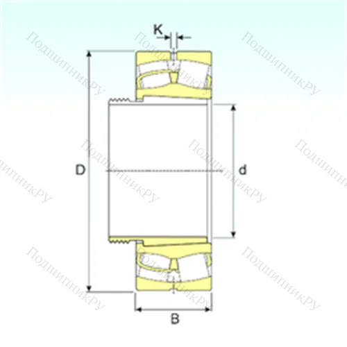 Подшипник роликовый радиальный самоцентрирующийся 22248 EKW 33+AOH 2248 от производителя  ISB