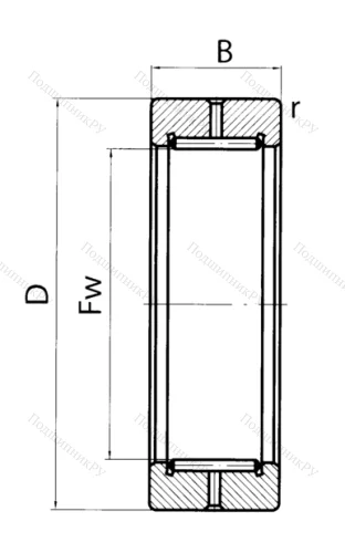 Подшипник RNAV 4011 (4024111 ГОСТ) в Калининграде Подшипник RNAV 4011 (4024111 ГОСТ) в Калининграде