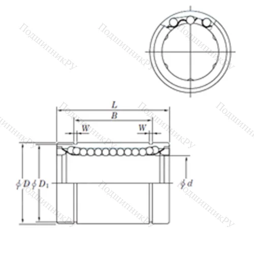 Подшипник шариковый линейный SESDM 30 от производителя  KOYO