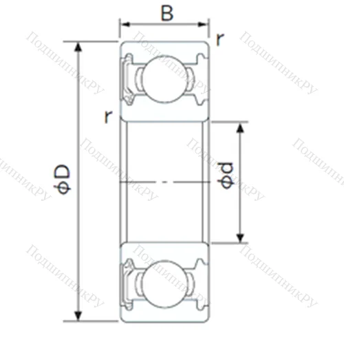 Подшипник шариковый радиальный 6214NSE
