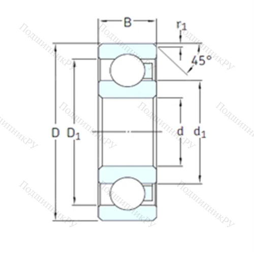 Подшипник шариковый радиальный 609/HR 22T 2