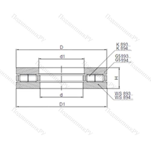 Подшипник роликовый упорный 89415 от производителя  CX