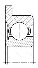 Подшипник  860704 размер 20x55x14/18