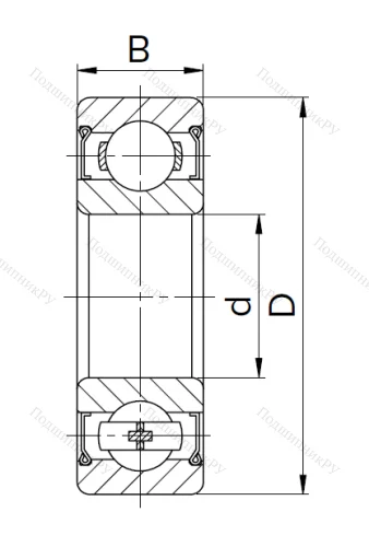Миниатюрный шариковый подшипник 80026 T (626 ZZT) в Калининграде