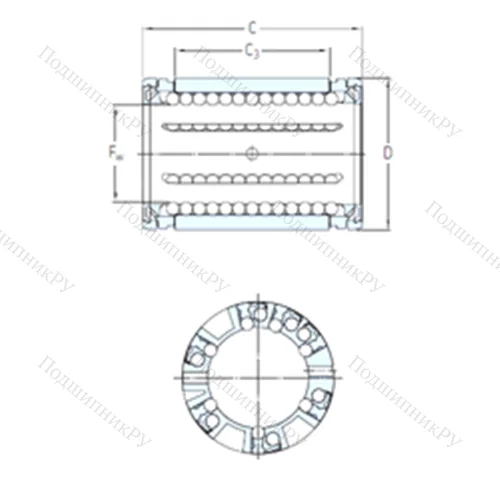 Подшипник шариковый линейный LBCR 80 A-2LS от производителя  SKF