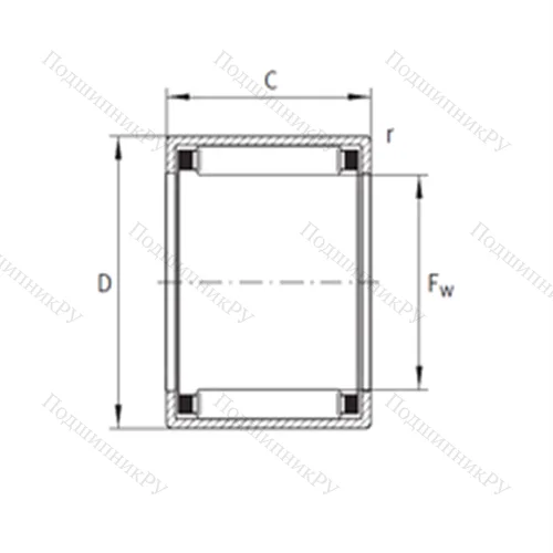 Подшипник игольчатый радиальный SCE 328