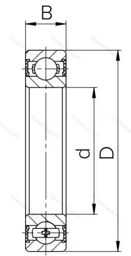 Шариковый однорядный подшипник 180309 (6309 2RS) в Калининграде