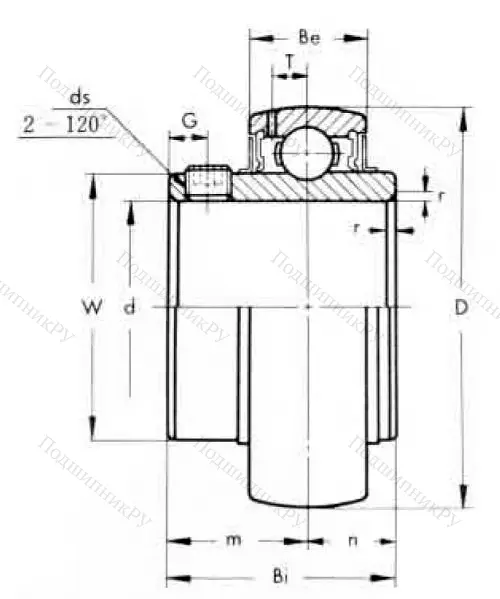 Корпусный подшипник UC 205-14 (ASAHI)
