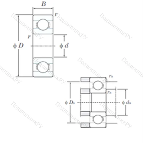 Подшипник шариковый радиальный ML 6010 от производителя  KOYO Подшипник шариковый радиальный ML 6010 от производителя  KOYO