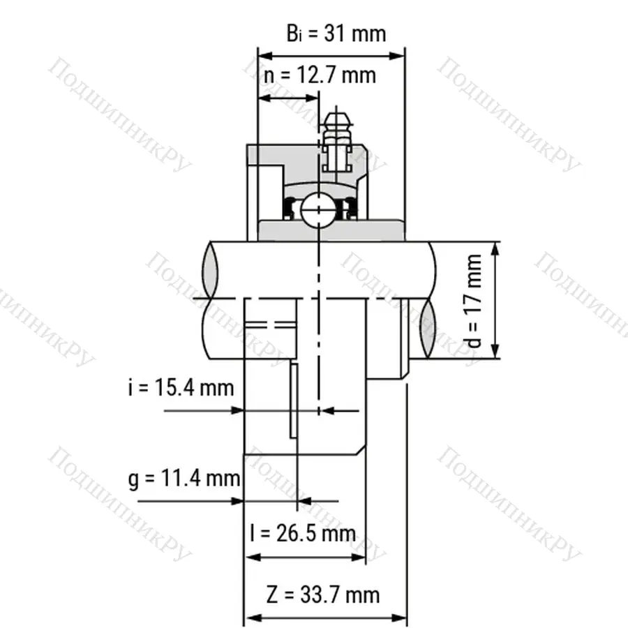 Подшипниковый узел SSUCFLPL 203-W - Вал: 17 мм