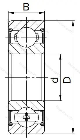 Шариковый однорядный подшипник 80101 (6001 ZZ) в Калининграде