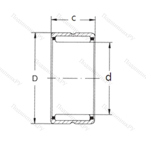 Подшипник игольчатый радиальный NK 17/20