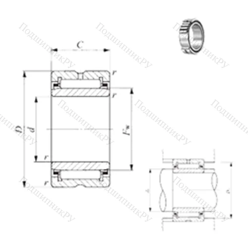 Подшипник игольчатый радиальный TAFI 9012026