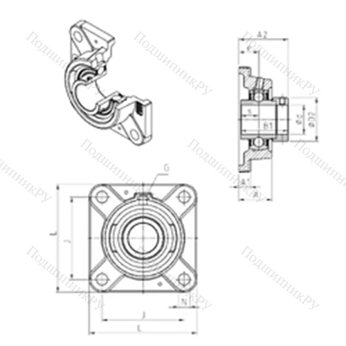 Подшипниковый узел шариковый радиальный EXFE 205
