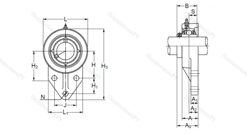 Подшипниковый узел UCFK 202 (UCFH 202) в Калининграде