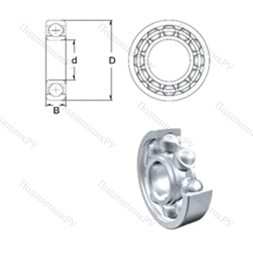 Подшипник шариковый радиальный 61818 от производителя  ZEN Подшипник шариковый радиальный 61818 от производителя  ZEN