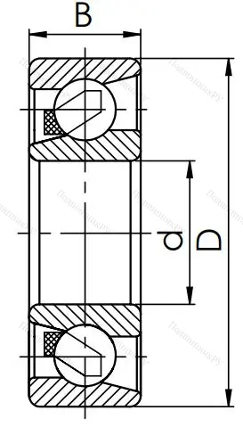Радиально-упорный шариковый подшипник 66204 E (7204 B) в Калининграде