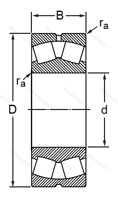 Сферический роликовый подшипник 30-3003122 АМН (23022 CAW 33C 3) в Калининграде
