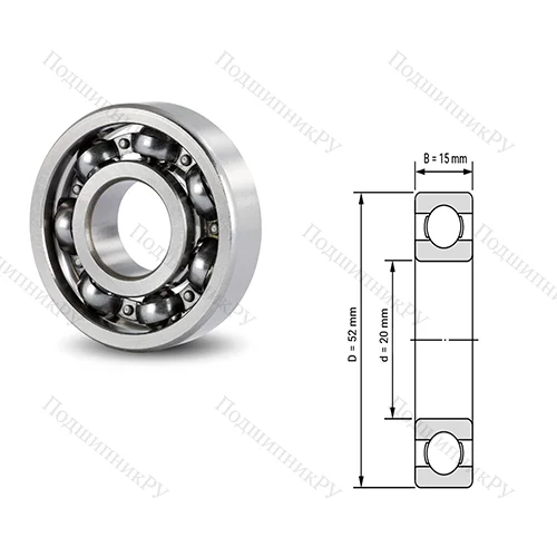 Подшипник шариковый радиальный 6412-2RS