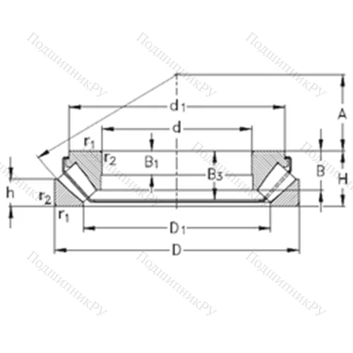 Подшипник роликовый упорно-радиальный 29326-EJ от производителя  NKE Подшипник роликовый упорно-радиальный 29326-EJ от производителя  NKE