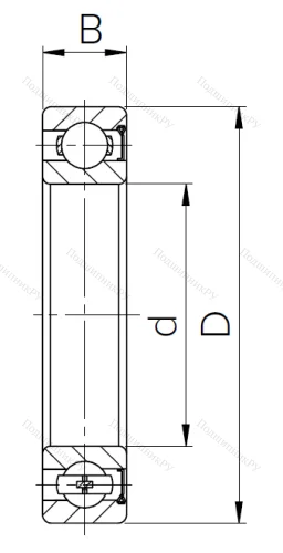 Шариковый однорядный подшипник 60102 (6002 ZT) в Калининграде