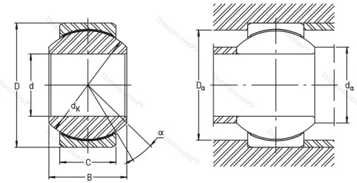 Шарнирный подшипник GE 14 PW
