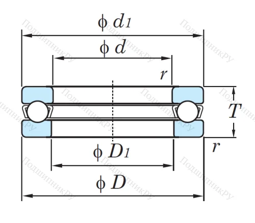 Упорный шариковый подшипник 51214 от производителя  KOYO Упорный шариковый подшипник 51214 от производителя  KOYO
