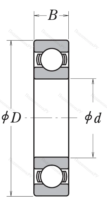 Однорядный шариковый подшипник 6018 CM от производителя  NSK