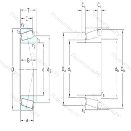 Подшипник роликовый радиально-упорный