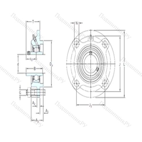 Подшипниковый узел шариковый радиальный
