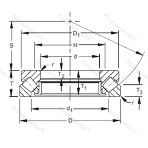 Подшипник роликовый упорно-радиальный 29360 от производителя  TIMKEN Подшипник роликовый упорно-радиальный 29360 от производителя  TIMKEN