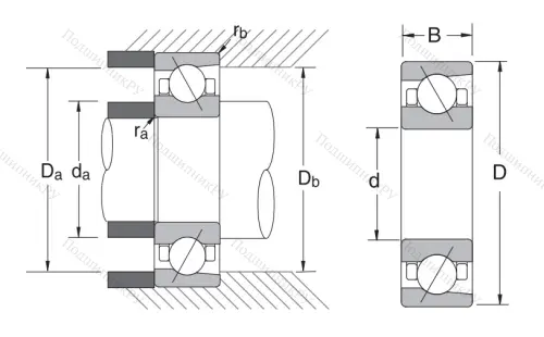 Сверхточный подшипник 7211 CTRDULP 3