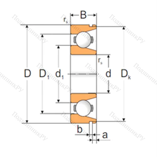 Подшипник шариковый радиальный 314NM