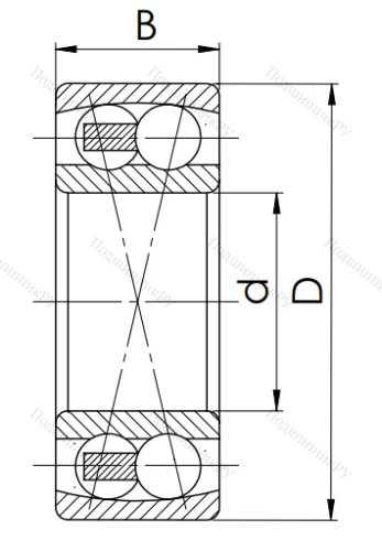 Двухрядный шариковый подшипник 1608 (2308) в Калининграде
