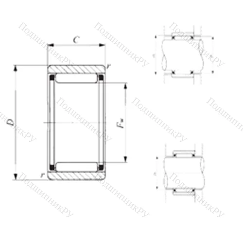Подшипник игольчатый радиальный RNAF 8510530